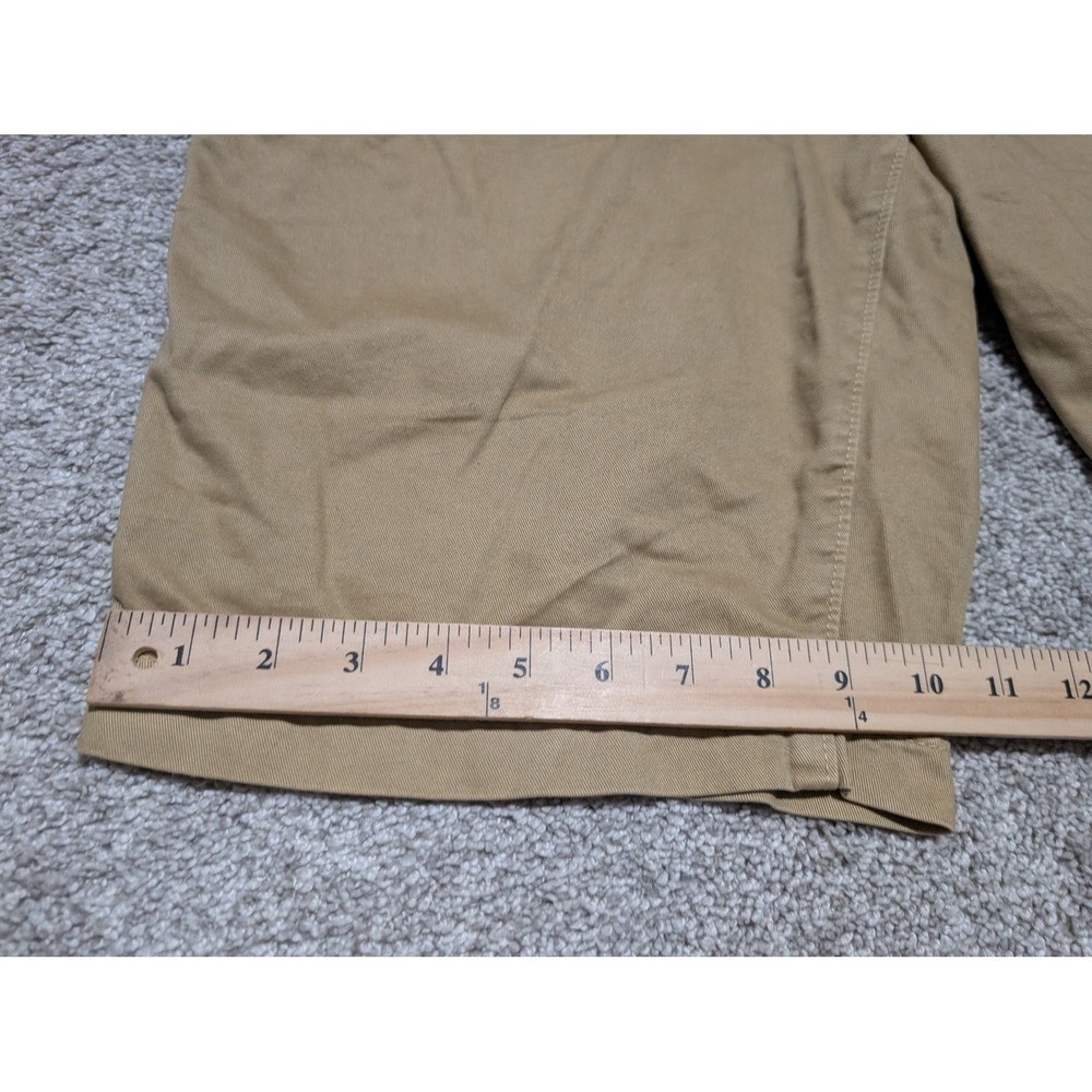 American Eagle Chino Shorts Mens 32 Khaki Tan Flat Front Cotton Casual Summer - Picture 2 of 9